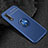 Silikon Hülle Handyhülle Ultra Dünn Schutzhülle Tasche Silikon mit Magnetisch Fingerring Ständer für Xiaomi Mi 9 Lite Blau