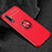 Silikon Hülle Handyhülle Ultra Dünn Schutzhülle Tasche Silikon mit Magnetisch Fingerring Ständer für Xiaomi Mi 9 Lite Rot