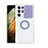 Silikon Hülle Handyhülle Ultradünn Schutzhülle Flexible Tasche Durchsichtig Transparent mit Fingerring Ständer S02 für Samsung Galaxy S23 Ultra 5G