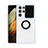 Silikon Hülle Handyhülle Ultradünn Schutzhülle Flexible Tasche Durchsichtig Transparent mit Fingerring Ständer S02 für Samsung Galaxy S23 Ultra 5G Schwarz
