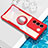 Silikon Hülle Handyhülle Ultradünn Schutzhülle Flexible Tasche Durchsichtig Transparent mit Magnetisch Fingerring Ständer BH1 für Vivo V27e 5G Rot
