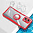 Silikon Hülle Handyhülle Ultradünn Schutzhülle Flexible Tasche Durchsichtig Transparent mit Magnetisch Fingerring Ständer BH1 für Xiaomi Poco X4 GT 5G Rot