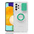 Silikon Hülle Handyhülle Ultradünn Schutzhülle Flexible Tasche Durchsichtig Transparent mit Ständer S01 für Samsung Galaxy A52 4G Grün