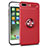 Silikon Hülle Handyhülle Ultradünn Schutzhülle Tasche Durchsichtig Transparent mit Magnetisch Fingerring Ständer S01 für Apple iPhone 8 Plus Rot