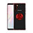 Silikon Hülle Handyhülle Ultradünn Schutzhülle Tasche Durchsichtig Transparent mit Magnetisch Fingerring Ständer S01 für Samsung Galaxy Note 10 Rot