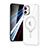 Silikon Hülle Handyhülle Ultradünn Tasche mit Mag-Safe Magnetic Magnetisch Durchsichtig Transparent SD1 für Apple iPhone 12 Silber