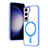 Silikon Hülle Handyhülle Ultradünn Tasche mit Mag-Safe Magnetic Magnetisch Durchsichtig Transparent SD1 für Samsung Galaxy S23 5G Hellblau