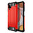 Silikon Hülle Handyhülle und Kunststoff Schutzhülle Hartschalen Tasche für Samsung Galaxy A12 5G Rot