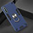 Silikon Hülle Handyhülle und Kunststoff Schutzhülle Hartschalen Tasche mit Magnetisch Fingerring Ständer für Huawei P smart S Hellblau