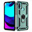 Silikon Hülle Handyhülle und Kunststoff Schutzhülle Hartschalen Tasche mit Magnetisch Fingerring Ständer für Motorola Moto E40