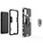 Silikon Hülle Handyhülle und Kunststoff Schutzhülle Hartschalen Tasche mit Magnetisch Fingerring Ständer für Oppo A53