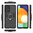 Silikon Hülle Handyhülle und Kunststoff Schutzhülle Hartschalen Tasche mit Magnetisch Fingerring Ständer für Samsung Galaxy A73 5G