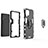 Silikon Hülle Handyhülle und Kunststoff Schutzhülle Hartschalen Tasche mit Magnetisch Fingerring Ständer für Samsung Galaxy F62 5G