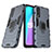 Silikon Hülle Handyhülle und Kunststoff Schutzhülle Hartschalen Tasche mit Magnetisch Fingerring Ständer für Vivo iQOO U1