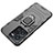 Silikon Hülle Handyhülle und Kunststoff Schutzhülle Hartschalen Tasche mit Magnetisch Fingerring Ständer für Vivo Y35 4G