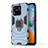 Silikon Hülle Handyhülle und Kunststoff Schutzhülle Hartschalen Tasche mit Magnetisch Fingerring Ständer für Xiaomi Redmi 10 Power