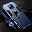 Silikon Hülle Handyhülle und Kunststoff Schutzhülle Hartschalen Tasche mit Magnetisch Fingerring Ständer für Xiaomi Redmi 10X Pro 5G Blau