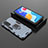 Silikon Hülle Handyhülle und Kunststoff Schutzhülle Hartschalen Tasche mit Magnetisch Fingerring Ständer für Xiaomi Redmi Note 11 4G (2022)