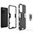Silikon Hülle Handyhülle und Kunststoff Schutzhülle Hartschalen Tasche mit Magnetisch Fingerring Ständer für Xiaomi Redmi Note 11 Pro+ Plus 5G