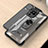 Silikon Hülle Handyhülle und Kunststoff Schutzhülle Hartschalen Tasche mit Magnetisch Fingerring Ständer J01S für Samsung Galaxy A22 4G