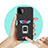 Silikon Hülle Handyhülle und Kunststoff Schutzhülle Hartschalen Tasche mit Magnetisch Fingerring Ständer J01S für Samsung Galaxy A22 5G