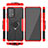 Silikon Hülle Handyhülle und Kunststoff Schutzhülle Hartschalen Tasche mit Magnetisch Fingerring Ständer J01X für Samsung Galaxy A52 5G