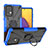 Silikon Hülle Handyhülle und Kunststoff Schutzhülle Hartschalen Tasche mit Magnetisch Fingerring Ständer J01X für Samsung Galaxy A73 5G
