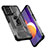 Silikon Hülle Handyhülle und Kunststoff Schutzhülle Hartschalen Tasche mit Magnetisch Fingerring Ständer J02S für Samsung Galaxy A12 5G