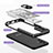 Silikon Hülle Handyhülle und Kunststoff Schutzhülle Hartschalen Tasche mit Magnetisch Fingerring Ständer J02S für Samsung Galaxy A32 4G