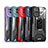 Silikon Hülle Handyhülle und Kunststoff Schutzhülle Hartschalen Tasche mit Magnetisch Fingerring Ständer J03S für Samsung Galaxy A12 Nacho