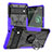 Silikon Hülle Handyhülle und Kunststoff Schutzhülle Hartschalen Tasche mit Magnetisch Fingerring Ständer JX1 für Google Pixel 6 Pro 5G Violett