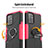Silikon Hülle Handyhülle und Kunststoff Schutzhülle Hartschalen Tasche mit Magnetisch Fingerring Ständer JX1 für Oppo A94 5G