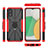 Silikon Hülle Handyhülle und Kunststoff Schutzhülle Hartschalen Tasche mit Magnetisch Fingerring Ständer JX1 für Samsung Galaxy A03 Core