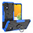 Silikon Hülle Handyhülle und Kunststoff Schutzhülle Hartschalen Tasche mit Magnetisch Fingerring Ständer JX1 für Samsung Galaxy A13 4G