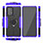 Silikon Hülle Handyhülle und Kunststoff Schutzhülle Hartschalen Tasche mit Magnetisch Fingerring Ständer JX1 für Samsung Galaxy A52 4G
