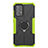 Silikon Hülle Handyhülle und Kunststoff Schutzhülle Hartschalen Tasche mit Magnetisch Fingerring Ständer JX1 für Samsung Galaxy A52 4G Grün