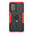 Silikon Hülle Handyhülle und Kunststoff Schutzhülle Hartschalen Tasche mit Magnetisch Fingerring Ständer JX1 für Samsung Galaxy A52 4G Rot