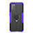 Silikon Hülle Handyhülle und Kunststoff Schutzhülle Hartschalen Tasche mit Magnetisch Fingerring Ständer JX1 für Samsung Galaxy M02s Violett