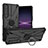 Silikon Hülle Handyhülle und Kunststoff Schutzhülle Hartschalen Tasche mit Magnetisch Fingerring Ständer JX1 für Sony Xperia 1 IV Schwarz