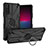 Silikon Hülle Handyhülle und Kunststoff Schutzhülle Hartschalen Tasche mit Magnetisch Fingerring Ständer JX1 für Sony Xperia 10 IV SOG07 Schwarz