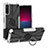 Silikon Hülle Handyhülle und Kunststoff Schutzhülle Hartschalen Tasche mit Magnetisch Fingerring Ständer JX1 für Sony Xperia 10 IV SOG07 Silber