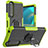 Silikon Hülle Handyhülle und Kunststoff Schutzhülle Hartschalen Tasche mit Magnetisch Fingerring Ständer JX1 für Sony Xperia 5 III Grün