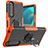 Silikon Hülle Handyhülle und Kunststoff Schutzhülle Hartschalen Tasche mit Magnetisch Fingerring Ständer JX1 für Sony Xperia 5 III SO-53B Orange