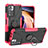 Silikon Hülle Handyhülle und Kunststoff Schutzhülle Hartschalen Tasche mit Magnetisch Fingerring Ständer JX1 für Xiaomi Mi 11i 5G (2022) Pink