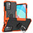 Silikon Hülle Handyhülle und Kunststoff Schutzhülle Hartschalen Tasche mit Magnetisch Fingerring Ständer JX1 für Xiaomi Redmi 10 4G Orange