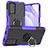 Silikon Hülle Handyhülle und Kunststoff Schutzhülle Hartschalen Tasche mit Magnetisch Fingerring Ständer JX1 für Xiaomi Redmi 9T 4G