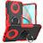 Silikon Hülle Handyhülle und Kunststoff Schutzhülle Hartschalen Tasche mit Magnetisch Fingerring Ständer JX1 für Xiaomi Redmi Note 9T 5G Rot