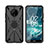 Silikon Hülle Handyhülle und Kunststoff Schutzhülle Hartschalen Tasche mit Magnetisch Fingerring Ständer JX2 für Nokia C200 Schwarz