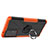 Silikon Hülle Handyhülle und Kunststoff Schutzhülle Hartschalen Tasche mit Magnetisch Fingerring Ständer JX2 für Samsung Galaxy A72 4G Orange