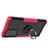 Silikon Hülle Handyhülle und Kunststoff Schutzhülle Hartschalen Tasche mit Magnetisch Fingerring Ständer JX2 für Samsung Galaxy A72 4G Pink